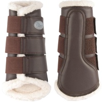 Flextrainer Horse Protection Boots with Fleece Lining. Brown
