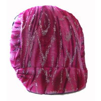 Ecotak Lycra Helmet Cover - Pink with Silver Velvet
