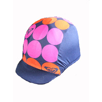 Ecotak Lycra Helmet Cover - Navy Roxy Print.