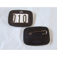 Hamag Square Leather Saddle Pad Numbers - Brown
