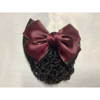 Ecotak Bow Hair Clip with hair net/snood - blues & pale pink
