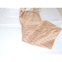 Ecotak Lycra Rugless Tie in Tail Bag - Tan stripe Shetland