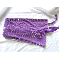 Ecotak Lycra Rugless Tail Bag - purple with silver sequins