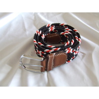 Ecotak Stretchy Webbing Belt - Black, White, red