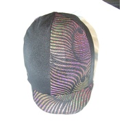 Ecotak Lycra Helmet Cover - Black and metallic tiger print