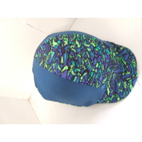 Ecotak Lycra Helmet Cover - teal abstract