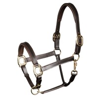 Harry’s Horse Padded Leather Head collar/stall, halter - brown 