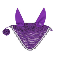 QHP colour ear bonnet - Passion flower purple pony