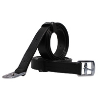QHP stirrup leathers black 150cm