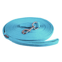 QHP Lunge Line Rein in Bag - Sky Blue