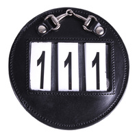 QHP Rickki bridle/saddle pad number holder - black/silver