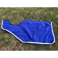 Ecotak Wool Cutaway Removable Quarter Sheet/exercise rug - royal blue & navy XL