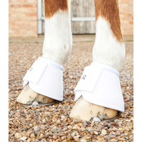 Premier Equine Carbon Wrap Over Reach Boots - White