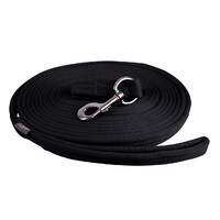QHP Lunge Line Rein in Bag - Black