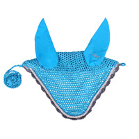 QHP Colour Ear Bonnet - Sky Aqua shetland Size