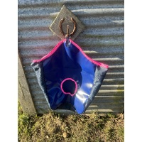 Ecotak PVC Hay Bag with mesh sides - navy & pink
