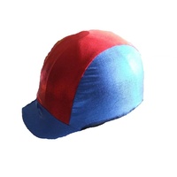 Ecotak lycra helmet cover - Red & navy blue shimmer