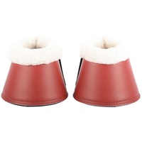 Jester Red Leather Over-reach Bell boots with Fleece Small