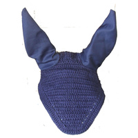 Ecotak Crochet Bonnet/Ear Net  Full size NAVY BLUE