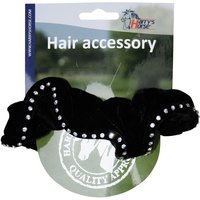 Harry's Horse Black Suede Hair Elastic with crystals