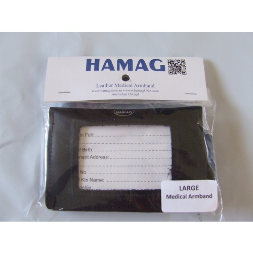 Hamag Leather Medical Armband - Black 