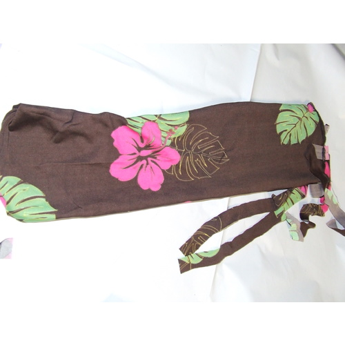 Ecotak Lycra Rugless Tie in Tail Bag - Brown Flower [Size: shetland]