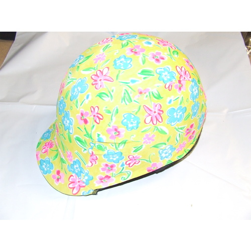 Ecotak Lycra Helmet Cover - Yellow Daisy's