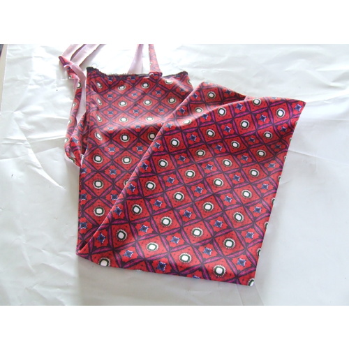 Ecotak Lycra rugless tail bag - burgundy pattern small pony