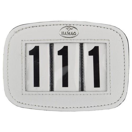 Hamag Rectangle 3 digit Saddle Pad Numbers - White
