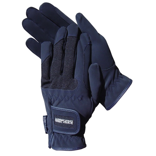 Harry's Horse Domy Suede Gloves - Navy Blue