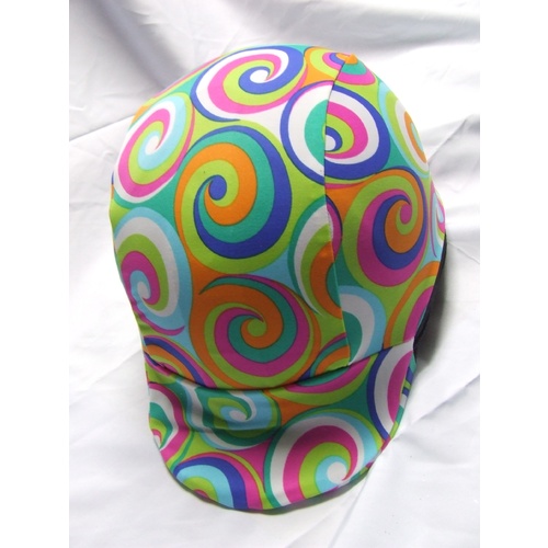 Ecotak Lycra Helmet Cover - bright swirls