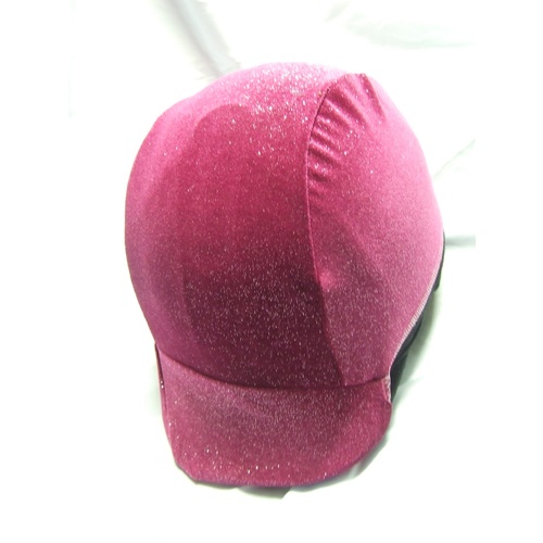 Ecotak Lycra Helmet Cover - magenta glittered velvet