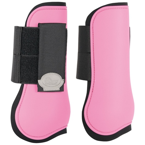 Harry's Horse Open front Tendon Boots - pink shetland size