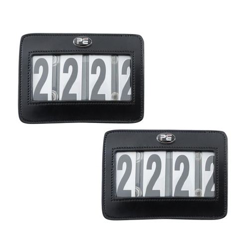 Premier Equine PEI 4 digit Black Leather Bridle Number Holder