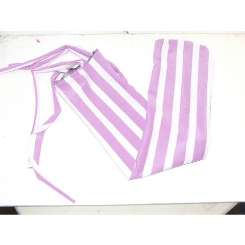 Ecotak Lycra Rugless Tail Bag - Lilac & white glitter stripe small pony