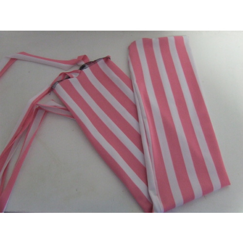 Ecotak Lycra Rugless Tail Bag - pink white stripe glitter small pony