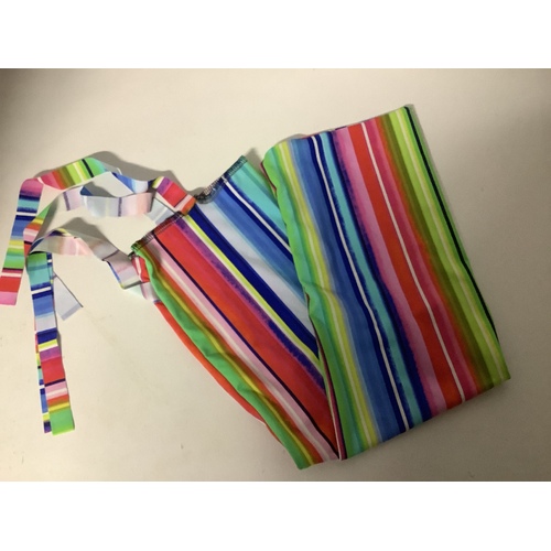 Ecotak Lycra Rugless Tail Bag - rainbow stripes - Large pony