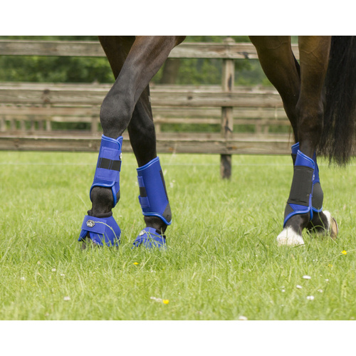 QHP set 4 Eventing technical cross country boots - Large Cobalt Blue