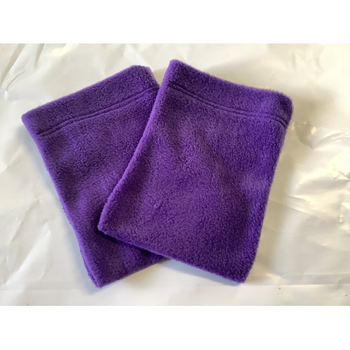 Polar fleece stirrup covers - purple