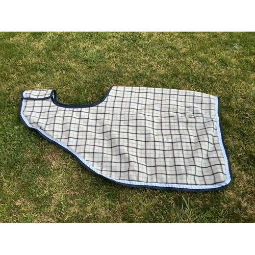 Ecotak Wool Cutaway Removable Quarter Sheet/exercise rug -  blue & [Size : Medium ]