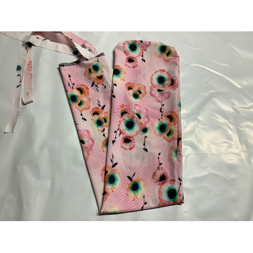 Ecotak Lycra Rugless Tail Bag - Pink Poppies Shetland