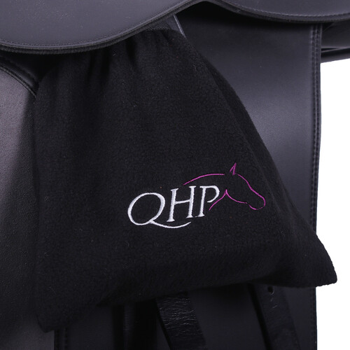 QHP polar fleece stirrup covers- Black