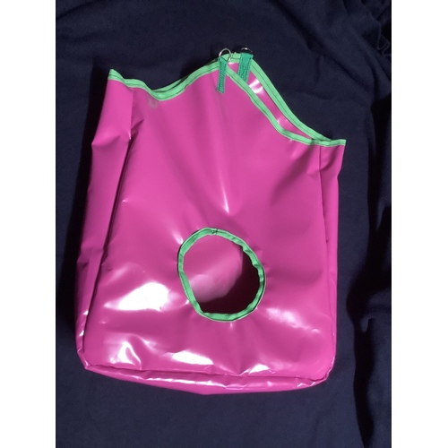 Ecotak PVC Hay Bag - pink & lime green 