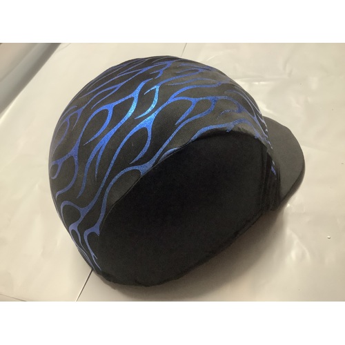 Ecotak Lycra Helmet Cover - blue flames