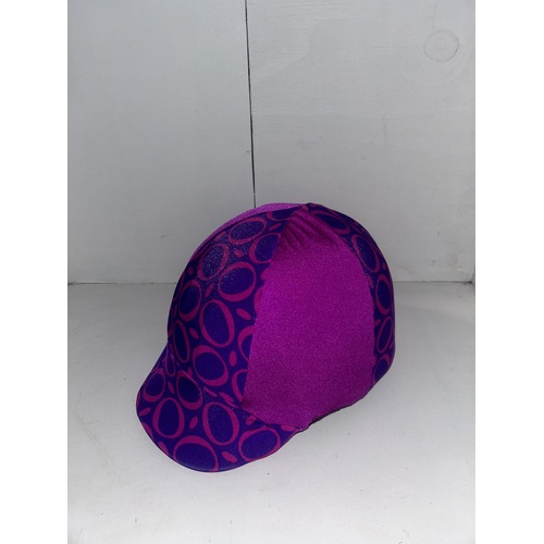 Ecotak Lycra Helmet Cover - Pink & Purple Circle’s