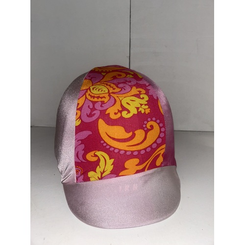 Ecotak Lycra Helmet Cover -  Pale Pink Pattern 