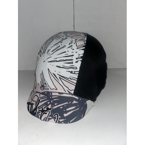 Ecotak Lycra Helmet Cover -  Black Graphitti 