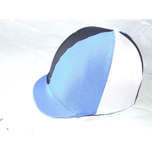 Ecotak lycra helmet cover - cross country colours, Custom 6 panel helmet cover. 