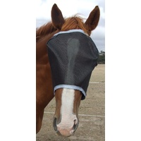 Ecotak Black Fly Mask/Veil with Grey Trim