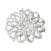 Harry's Horse Pearl Hair Net Bun Cover - cream